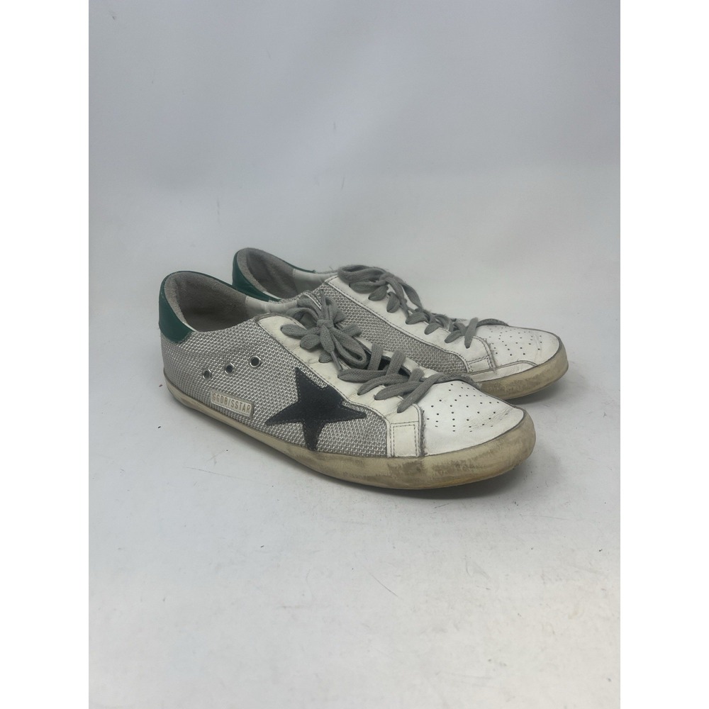 Golden Goose Men Superstar Low Sneaker White Green Grey 45